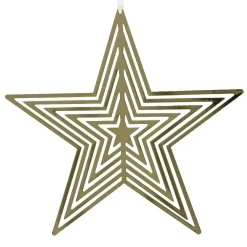 Stella di Natale da appendere in metallo (D10 cm) Santa Luce Oro