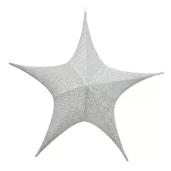 Stella di Natale gigante da appendere (D135 cm) Stella Argento