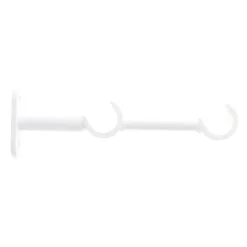 Sale Supporto doppio per asta fissa in metallo (L16 cm / D20 mm) Jim grondaia opaco Tende : Bastoni, Aste E Supporti