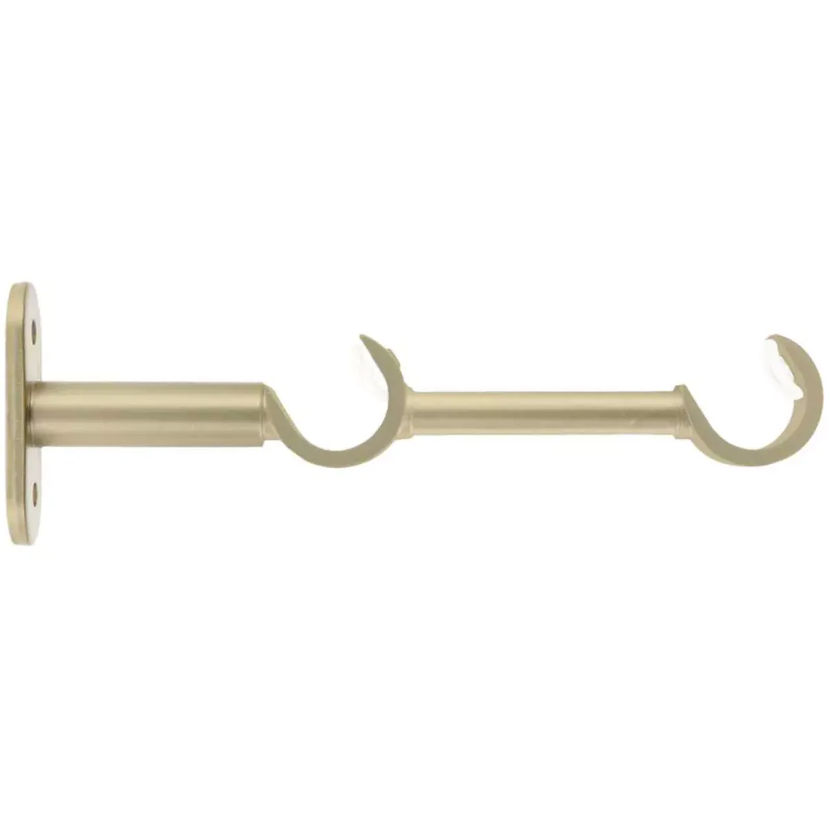 Outlet Supporto doppio per asta fissa in metallo (L16 cm / D20 mm) Jim Gocciolatoio Tende : Bastoni, Aste E Supporti