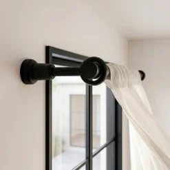Sale Supporto per asta estensibile in legno (L140 - 160 cm/ D28 mm) Nils opaco Tende : Bastoni, Aste E Supporti|Asta A Soffitto