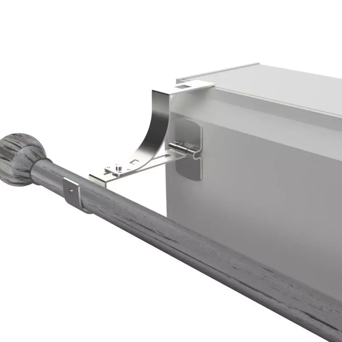 Discount Supporto per bastone per cassettone dell'avvolgibile (L135 / D28 mm) opaco Tende : Bastoni, Aste E Supporti|Tende Trasparenti : Aste, Bastoni Supporti