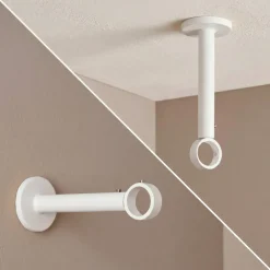 Discount Supporto regolabile (L115 - L155 / D28) Lino opaco Tende : Bastoni, Aste E Supporti