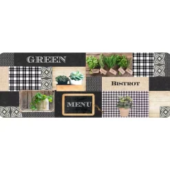 Best Tappeto (120 cm) Green Bistrot e nero Tappeti Multiuso|Tappeti Da Cucina