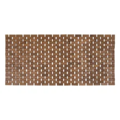 Tappeto da bagno Grigliato rettangolare in bambù (45 x 100 cm) Antiscivolo Marrone
