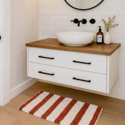 Online Tappeto da bagno rettangolare in cotone (45 x 90 cm) Mismo Tappeto Bagno|Biancheria Bagno