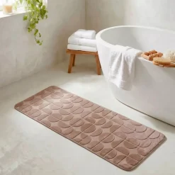 Outlet Tappeto da bagno rettangolare in memory foam (45 x 120 cm) Motivo Cappuccino Tappeto Bagno|Biancheria Bagno
