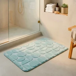 New Tappeto da bagno rettangolare in memory foam Motivo Azzurro Tappeto Bagno|Biancheria Bagno