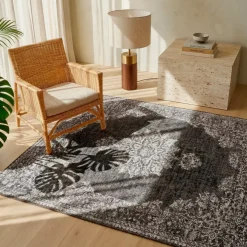 Outlet Tappeto da soggiorno rettangolare jacquard (140 x 200 cm) Sana Tappeti Soggiorno/Camera