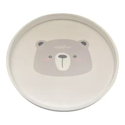 Tavolino bambini legno (D33 cm) Orsetto Marrone