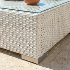 Online Tavolino da giardino quadrato in resina intrecciata Palma Tavolini Da Giardino, Divani