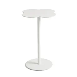 Tavolino d'appoggio in metallo (H53 cm) Lysa Bianco