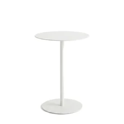 Tavolino in metallo (H53 cm) Lugani Bianco