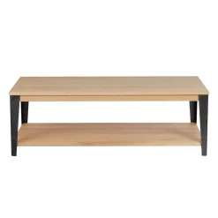 Tavolino rettangolare in rovere massiccio (120 cm) Bristol Naturale