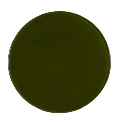 Tavolino rotondo in vetro e MDF (H51 cm) Jila Verde