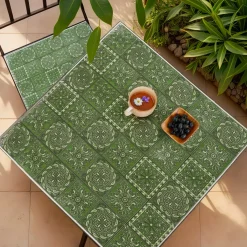 Clearance Tavolo bistro quadrato fisso in mosaico (58 x 58 cm) Aveiro Grigio e oliva Salotto Da Balcone|Tavoli Da Giardino