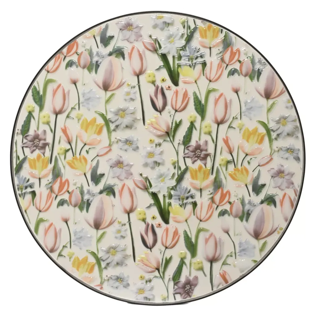 Tavolo bistro rotondo pieghevole in mosaico (D58 cm) Lisse Pastel Salotto Da Balcone|Tavoli Da Giardino