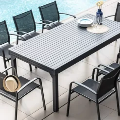 New Tavolo da giardino allungabile alluminio 12 posti (200/320 x 100 cm) Murano Grigio Salotto Da Giardino|Tavoli Da Giardino