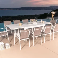 Outlet Tavolo da giardino allungabile alluminio 10 posti (135/270 x 90 cm) Murano Salotto Da Giardino|Tavoli Da Giardino