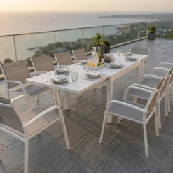 Outlet Tavolo da giardino allungabile alluminio 10 posti (135/270 x 90 cm) Murano Salotto Da Giardino|Tavoli Da Giardino