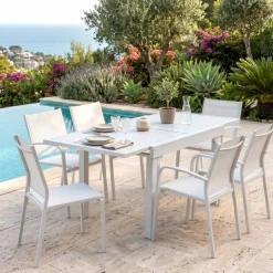 Hot Tavolo da giardino allungabile alluminio 8 posti Murano Salotto Da Balcone|Salotto Da Giardino