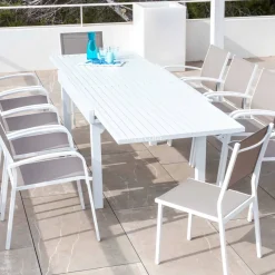 Discount Tavolo da giardino allungabile alluminio 12 posti (200/320 x 100 cm) Murano Salotto Da Giardino|Tavoli Da Giardino