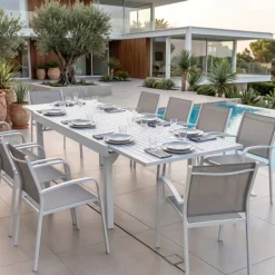 Discount Tavolo da giardino allungabile alluminio 12 posti (200/320 x 100 cm) Murano Salotto Da Giardino|Tavoli Da Giardino