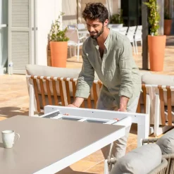 Best Tavolo da giardino allungabile alluminio 12 posti Amalfi Bianco Salotto Da Giardino|Tavoli Da Giardino