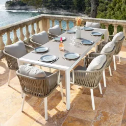Best Tavolo da giardino allungabile alluminio 12 posti Amalfi Bianco Salotto Da Giardino|Tavoli Da Giardino