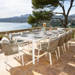 Best Tavolo da giardino allungabile alluminio 12 posti Amalfi Bianco Salotto Da Giardino|Tavoli Da Giardino