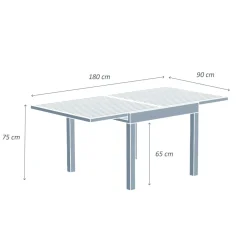 Online Tavolo da giardino allungabile alluminio 8 posti Murano Grigio Salotto Da Balcone|Salotto Da Giardino