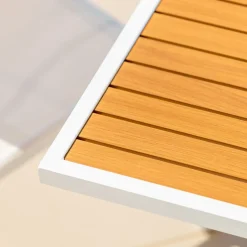 Sale Tavolo da giardino allungabile 12 posti Alluminio effetto legno Murano (320 x 100 cm) Bianco Salotto Da Giardino|Tavoli Da Giardino