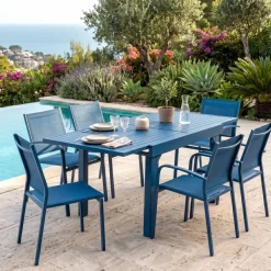 Tavolo da giardino allungabile in alluminio 8 posti Murano Salotto Da Balcone|Salotto Da Giardino