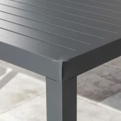 Online Tavolo da giardino alto in alluminio 6 posti (160 x H105 cm) Murano Grigio Salotto Da Balcone|Salotto Da Giardino
