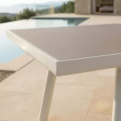 Discount Tavolo da giardino estensibile automatico in alluminio 12 posti Amalfi Bianco e tortora Salotto Da Giardino|Tavoli Da Giardino