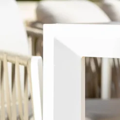 Sale Tavolo da giardino estensibile in alluminio 10 posti (180/240 x 96 cm) Amalfi Bianco e tortora Salotto Da Giardino|Tavoli Da Giardino