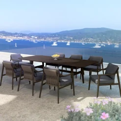 Tavolo da giardino legno teck 8 posti (260 x 100 cm) Cap Ferrat scuro Salotto Da Giardino|Tavoli Da Giardino
