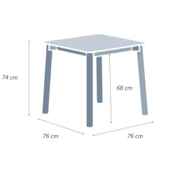 Tavolo da giardino quadrato in alluminio 2 posti Monte Carlo Salotto Da Balcone|Salotto Da Giardino