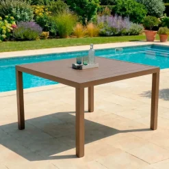 Sale Tavolo da giardino quadrato in alluminio 8 posti Murano Salotto Da Balcone|Tavoli Da Giardino