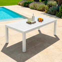 Best Tavolo da giardino rettangolare 8 posti Alluminio Murano (210 x 100 cm) Salotto Da Giardino|Tavoli Da Giardino