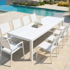 Hot Tavolo da giardino rettangolare in alluminio 10 posti (240 x 120 cm) Murano Salotto Da Giardino|Tavoli Da Giardino