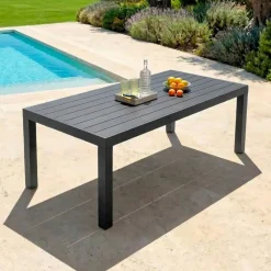 Discount Tavolo da giardino rettangolare in alluminio 10 posti (240 x 120 cm) Murano Grigio Salotto Da Giardino|Tavoli Da Giardino