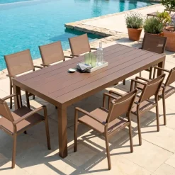 Sale Tavolo da giardino rettangolare in alluminio per 8 persone (210 x 100 cm) Murano Salotto Da Giardino|Tavoli Da Giardino