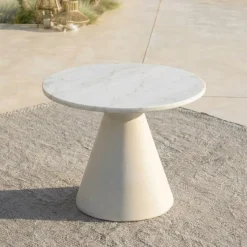 Clearance Tavolo da giardino rotondo in ceramica (D60 cm) Riviera Tavolini Da Giardino, Divani