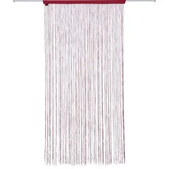 Outlet Tenda a fili (90 x H200 cm) Tinta unita Rosso granata Tende