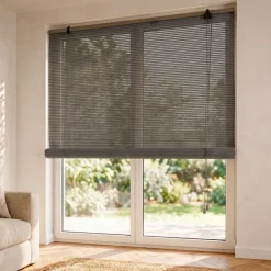 Outlet Tenda a rullo a doghe (200 x 200 cm) in Bambù Grigio chiaro e Tende A Rullo