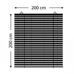 Outlet Tenda a rullo a doghe (200 x 200 cm) in Bambù Grigio chiaro e Tende A Rullo