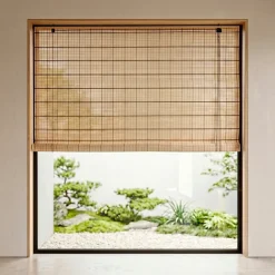 New Tenda a rullo con bastoncini di bambù (180 x 180 cm) Bali Tende A Rullo