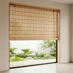 Outlet Tenda a rullo con bastoncini di bambù (200 x 200 cm) Bali Tende A Rullo