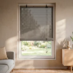 Online Tenda a rullo con lamelle (120 x 180 cm) Bambù Grigio chiaro / Tende A Rullo